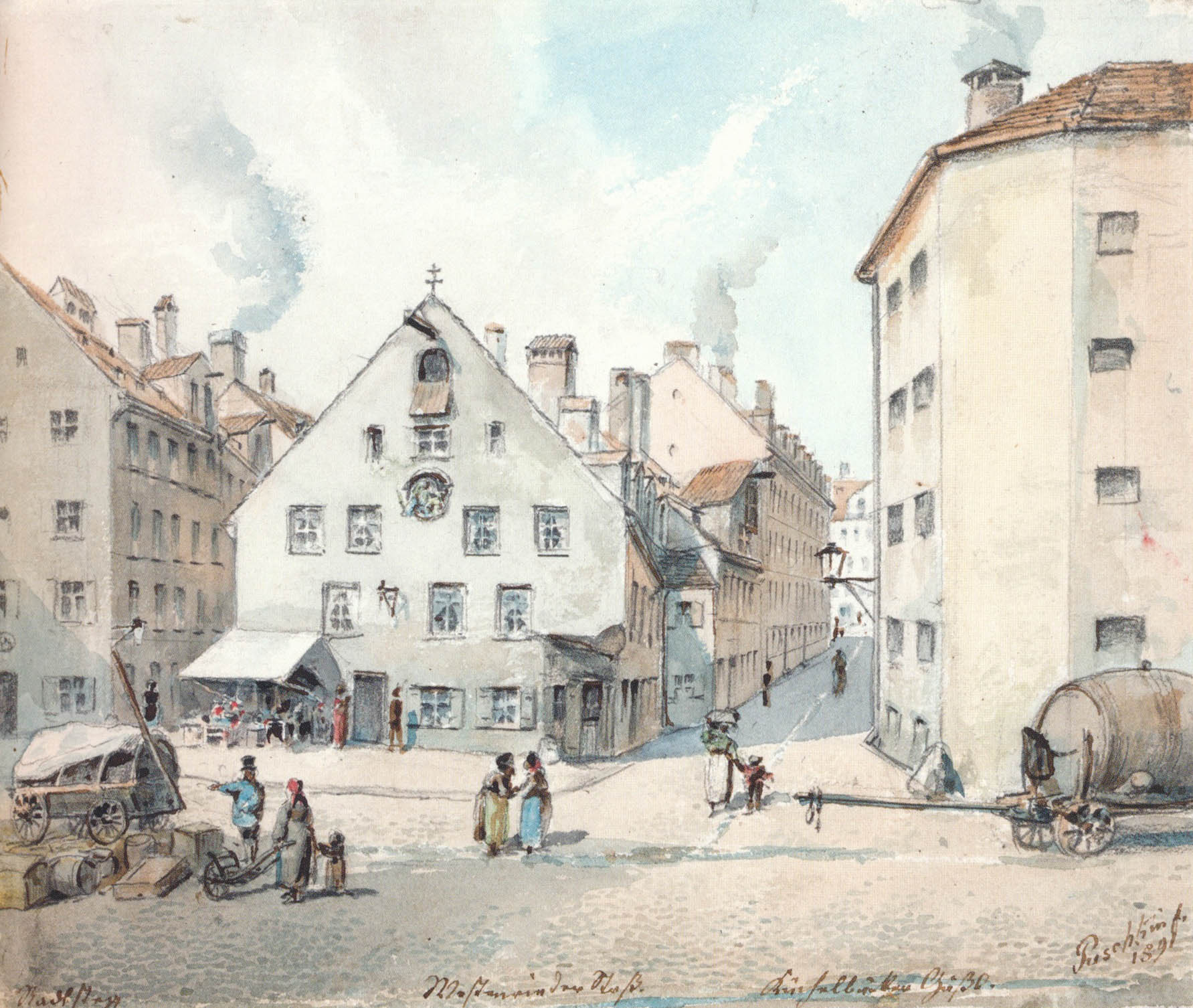 Altes Haus am Eingang zum Radlsteg