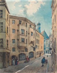 Puschkin Joseph – Das alte Hofgäßl zwischen Burg- und Dienerstraße