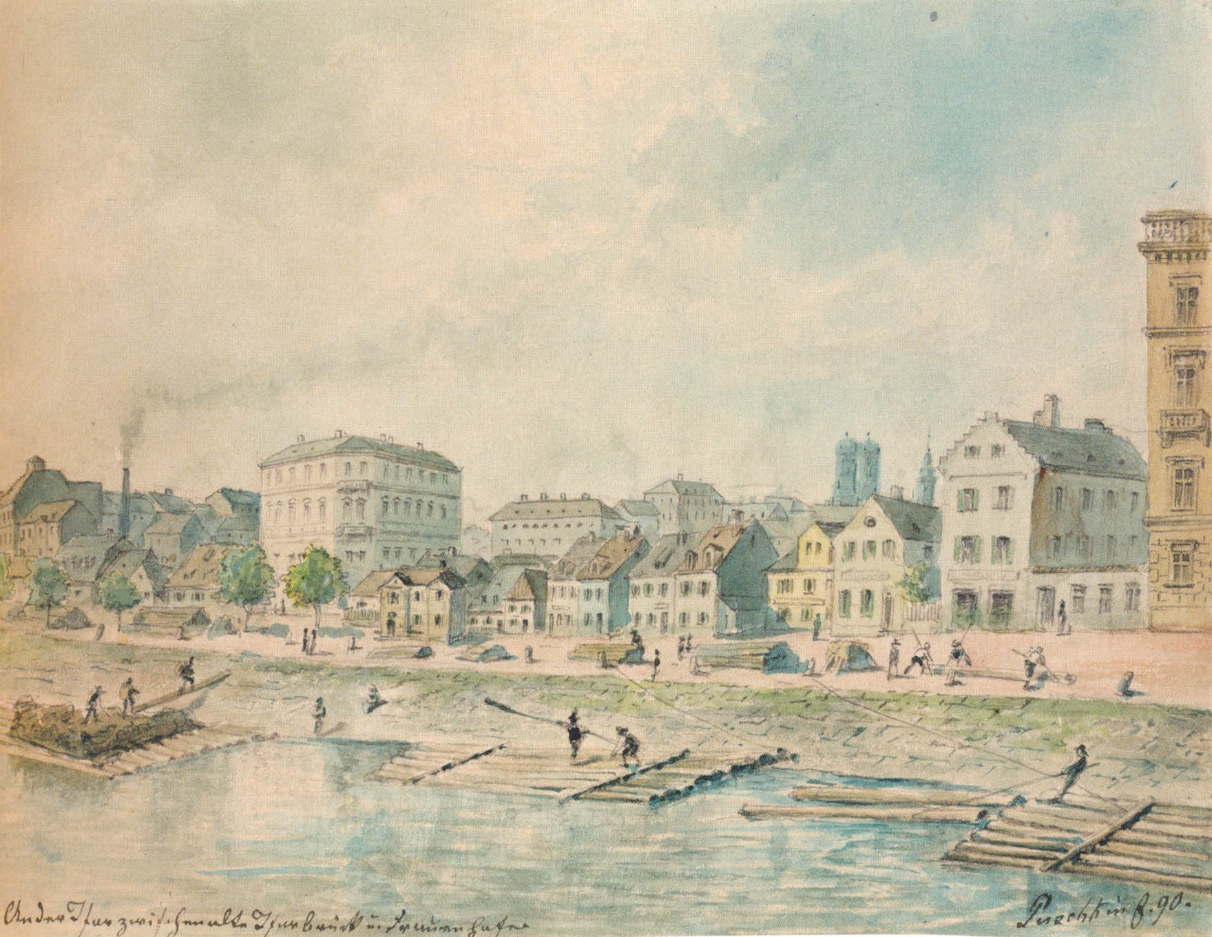 An der oberen Lände zwischen der Reichenbach- und Ludwigsbrücke