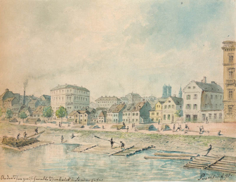 An der oberen Lände zwischen der Reichenbach- und Ludwigsbrücke