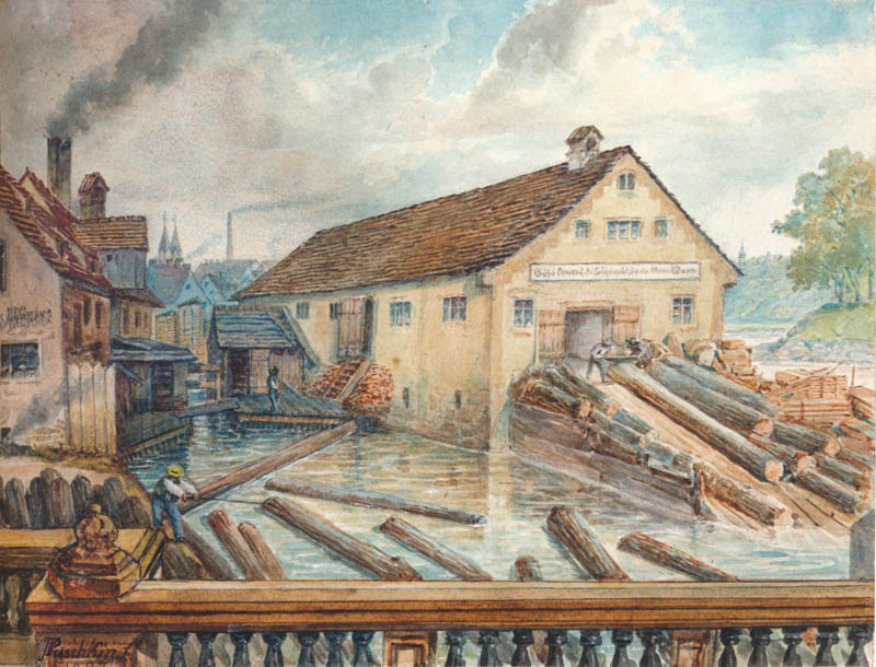 Die Klarermühle an der Maximiliansbrücke