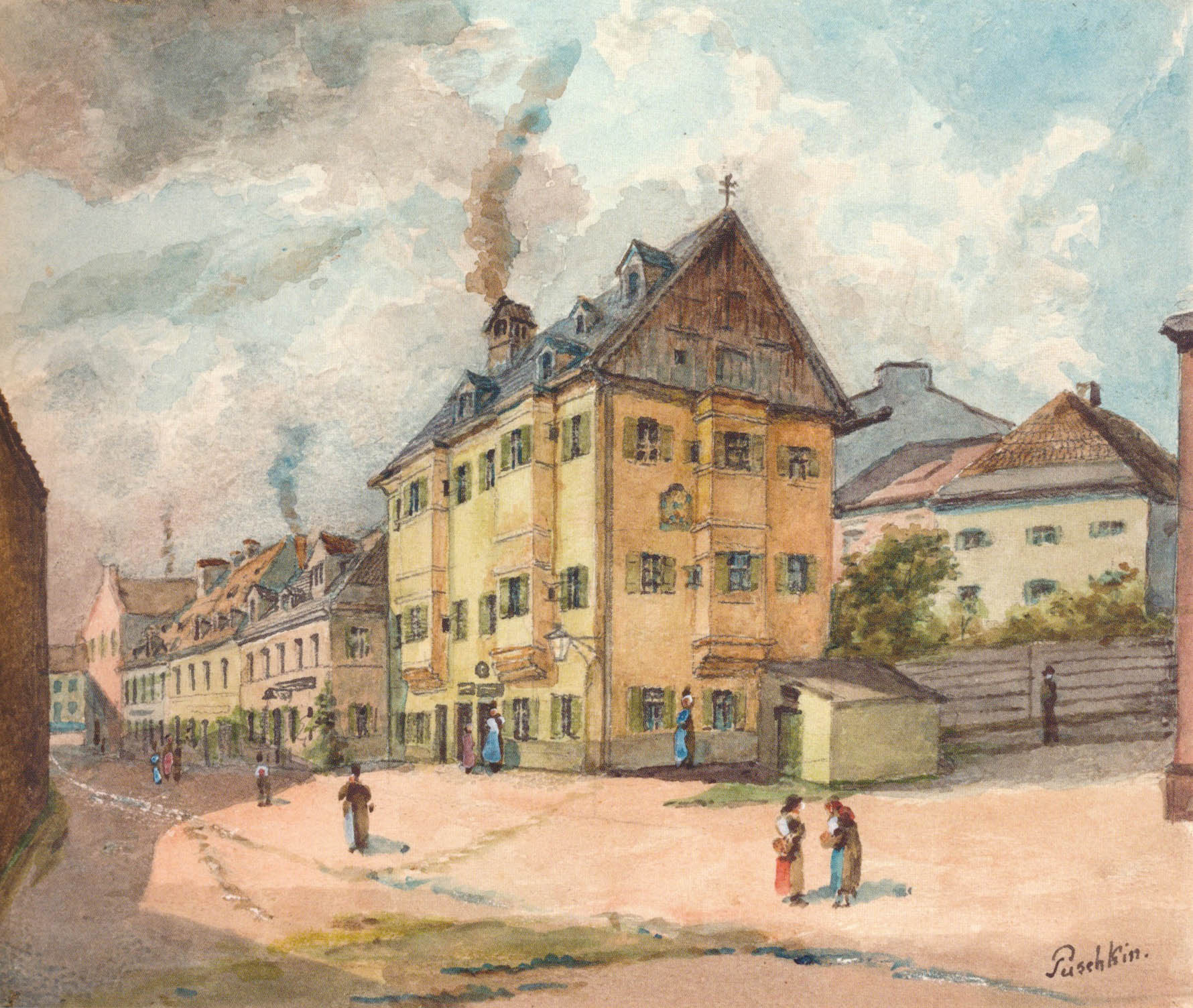 An der Kirchplatzgasse in der Vorstadt Au