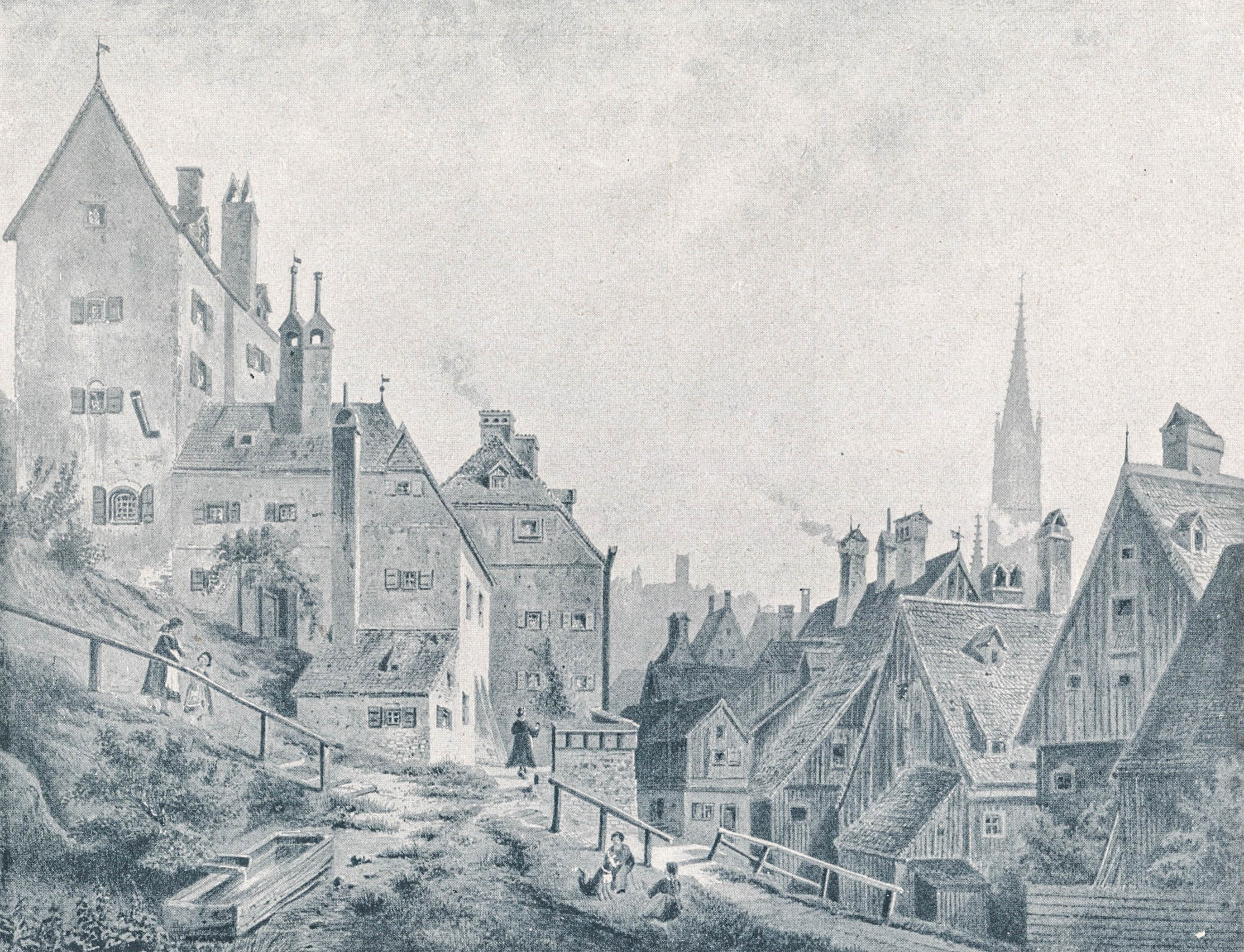 Partie aus der Au, nächst der Quellengasse 1874