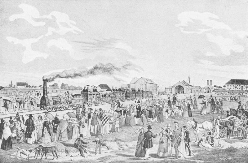 Eröffnung der München-Augsburger Eisenbahn am 1. September 1839