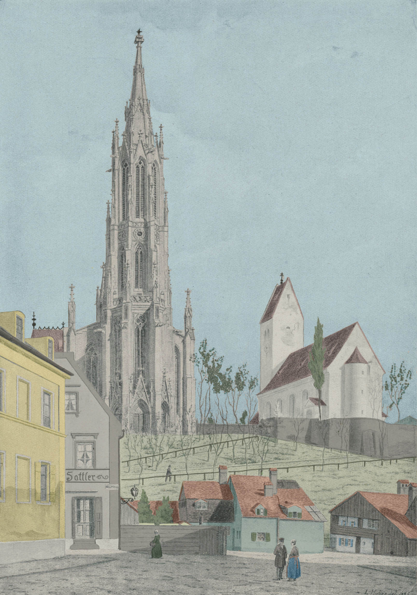 Alte und neue Giesinger Kirche