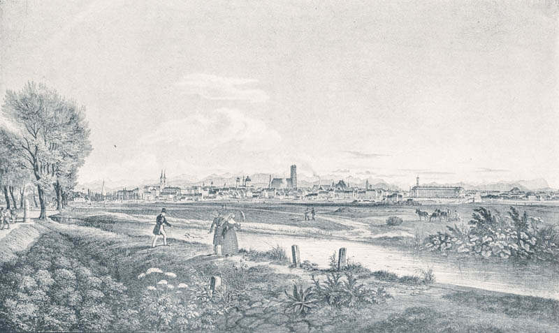 Ansicht der Stadt München vom Norden