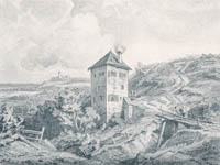 Seidel August – Altes Brunnhaus am Gasteig oberhalb der Praterbrücke