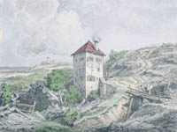 Seidel August – Altes Brunnhaus am Gasteig oberhalb der Praterbrücke