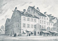 Steinicken Christian – Das „Bäckerhaus an der Sendlingergasse links vom Tore 1884“