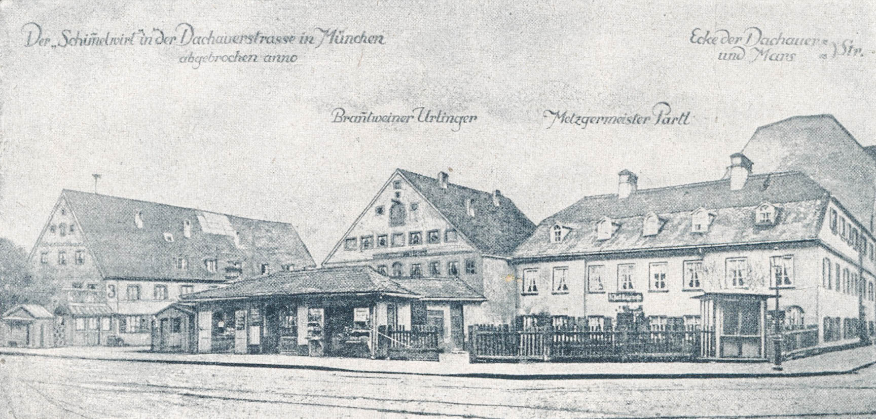 Der „Schimmelwirt“ und dessen Nachbarhäuser