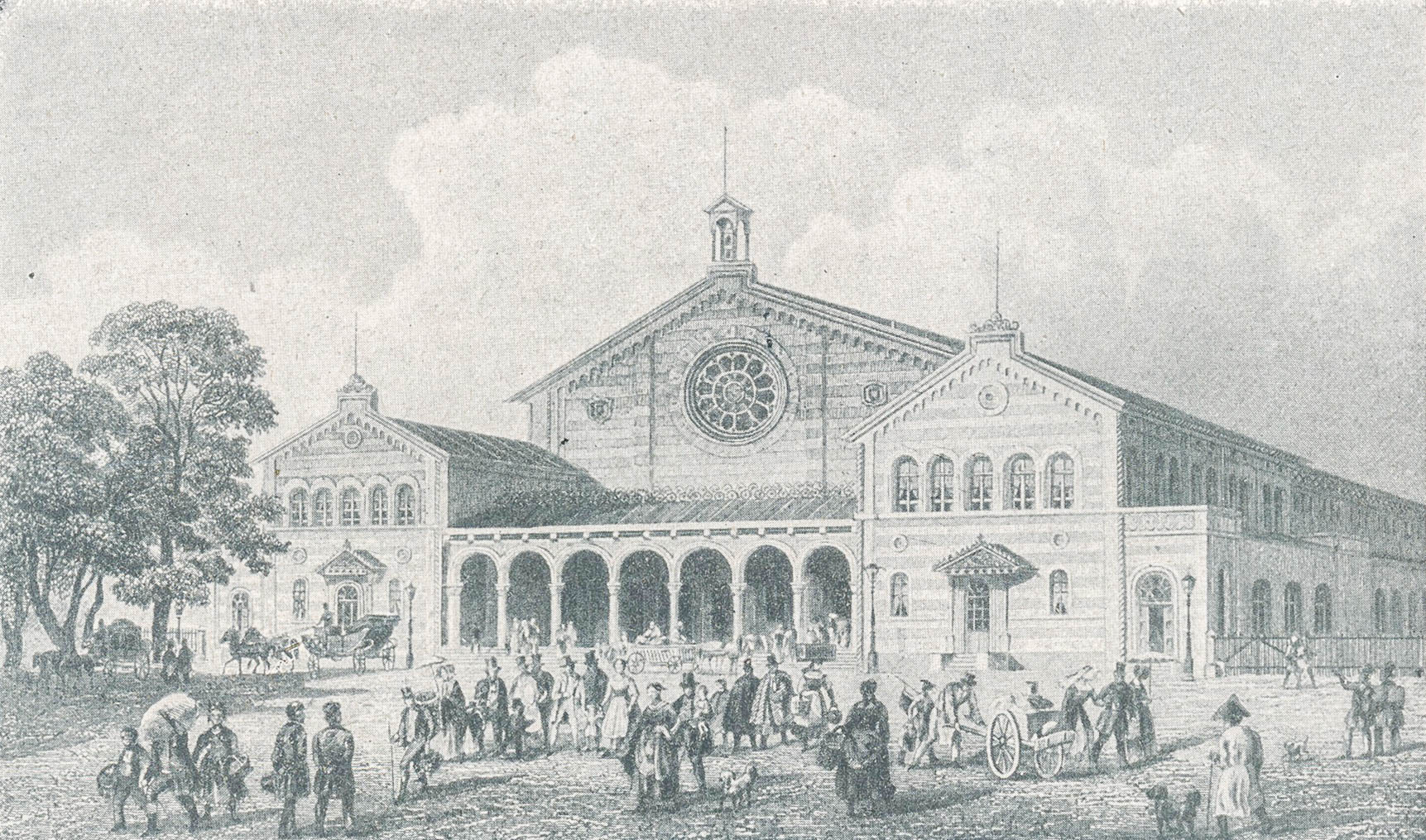 Der Bahnhof in München. 1847-49