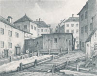 Seidel August – Die sogenannte „Einschütt“ an der Hochbrückenstraße Tal 1835
