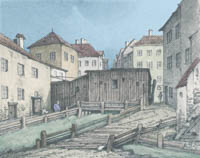 Huber Ludwig – Die „Hochbrückenstraße“ (das Bletschacher Haus) 1889