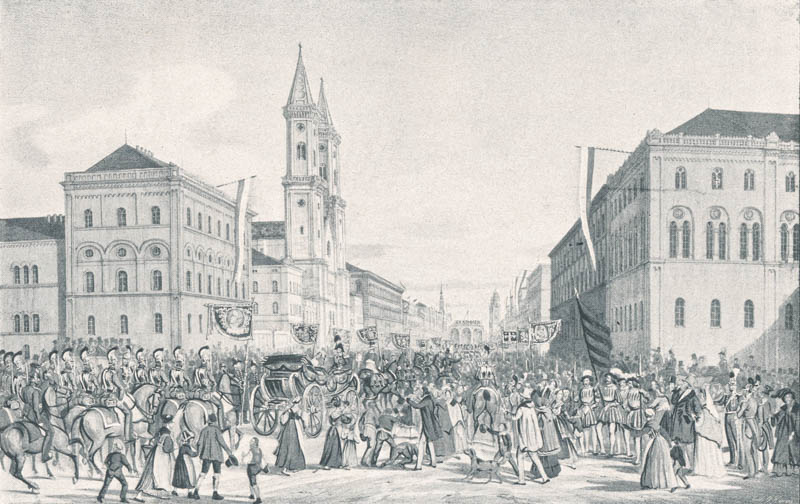 Einzug . I. K. H. Prinzessin „Maria von Preußen“ am 1.. Oktober 1842