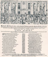 Festlichkeit anläßlich der Erbhuldigung der Landstände an Carl Albert 