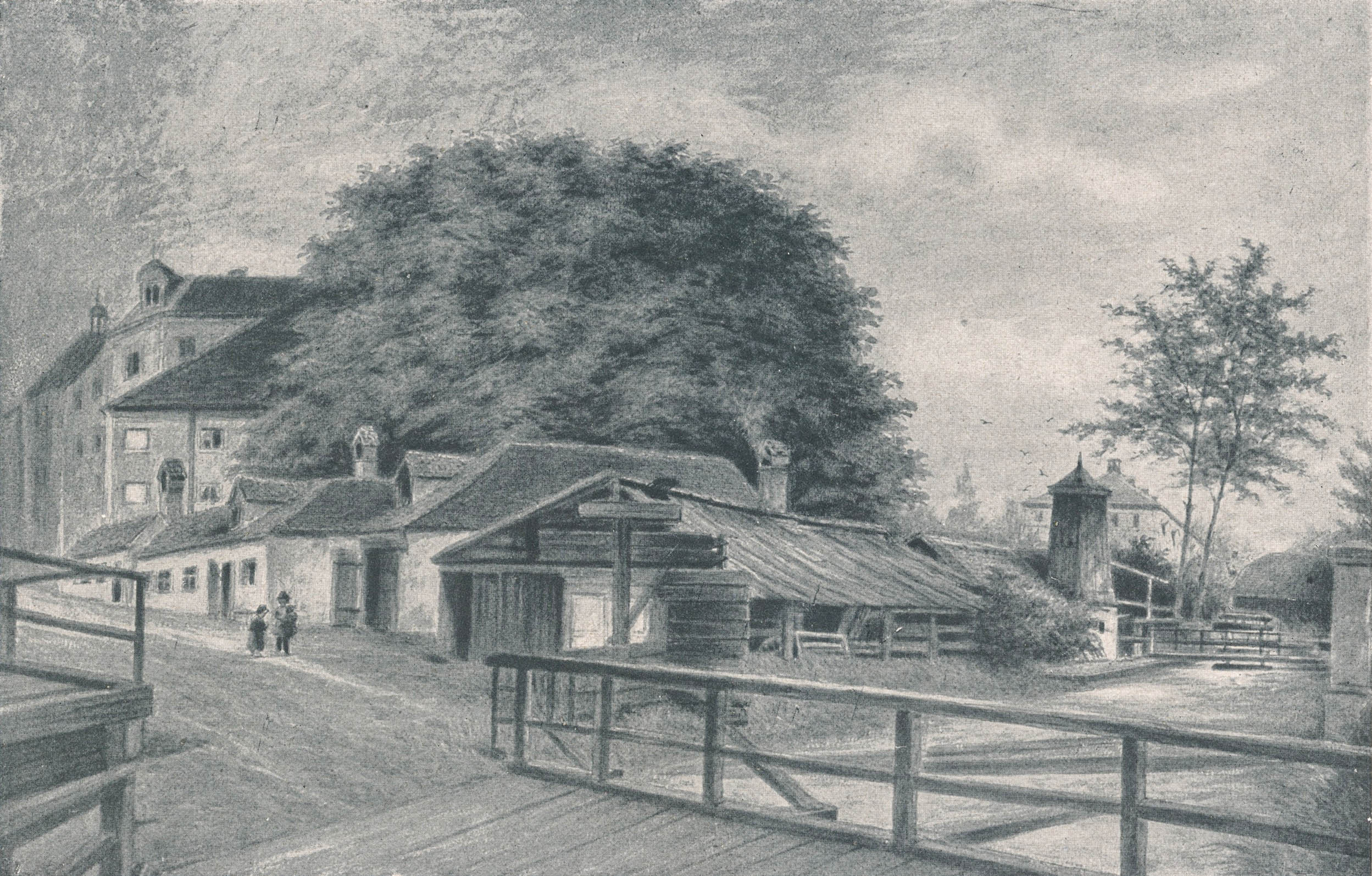 Der sogenannte  „Brudergang“  nächst der Bruderstraße 1891