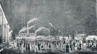 Kraus Gustav – Feuerwerk und Beleuchtung auf der Theresienwiese während des Oktoberfestes 1826