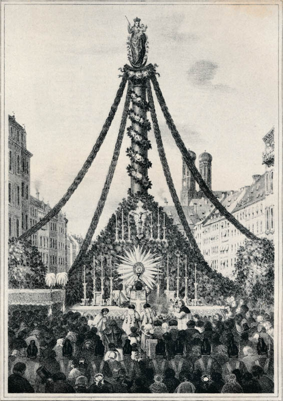 Feierliches Dankamt an der Mariensäule