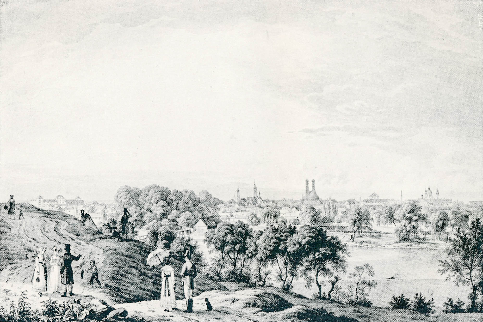 Blick auf München von der Gasteighöhe