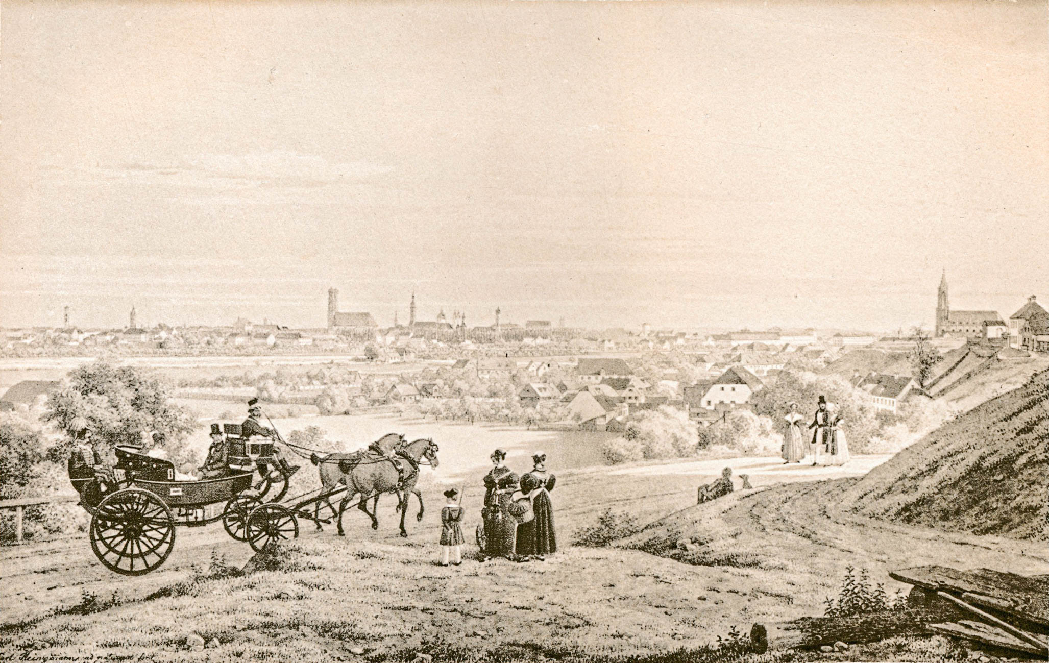 Blick auf München von der Giesinger Höhe