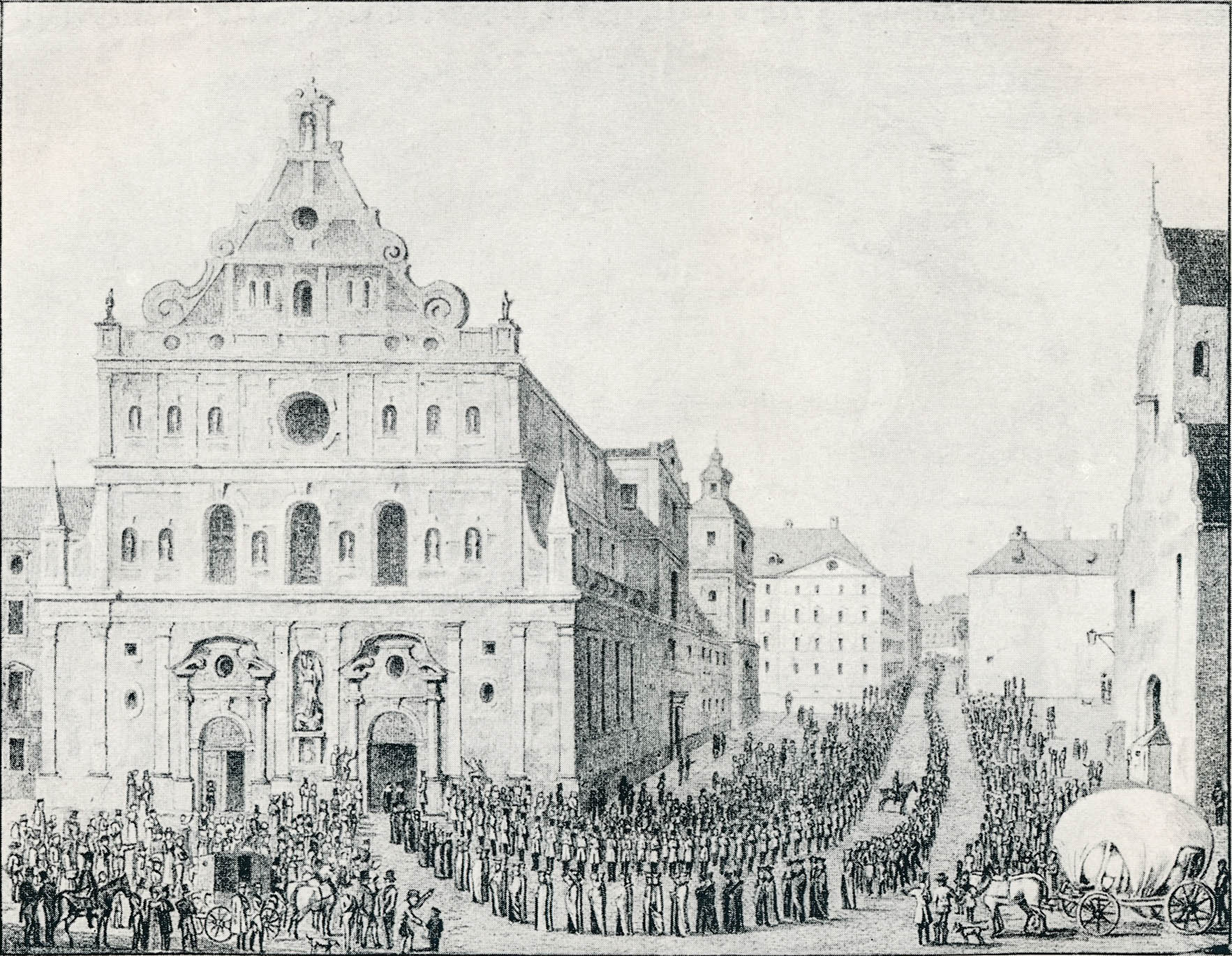 Zug zur Michaelskirche zur Eröffnung der Ludwig-Maximilians-Unisiversität