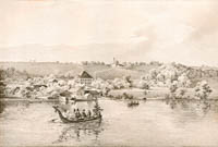 Blick auf Schloss Berg am Starnbergersee