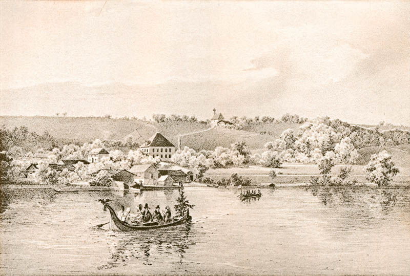 Blick auf Schloss Berg am Starnbergersee