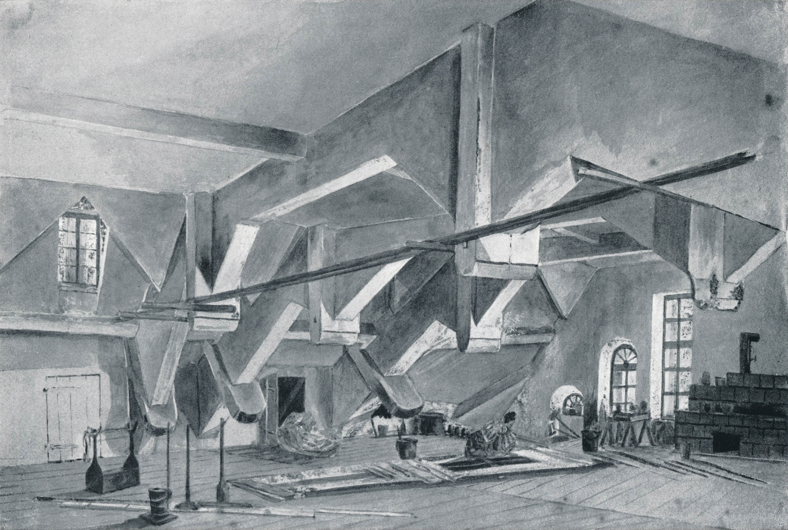 Der Malersaal im Hof- und Nationaltheater