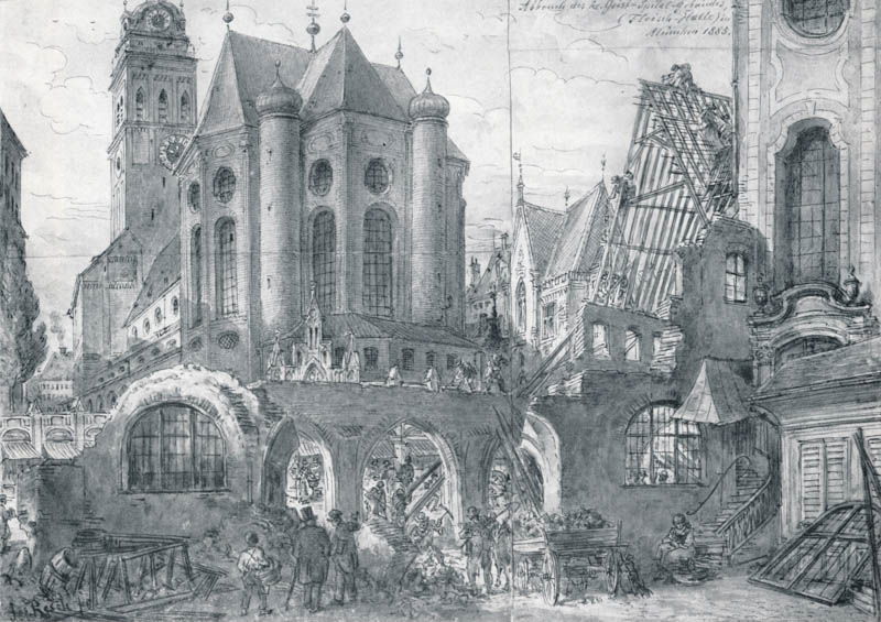 Abbruch des Heiliggeistspitalgrbäudes