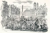 Döpler Emil dem Älteren – Der Festzug auf dem Mariernplatz