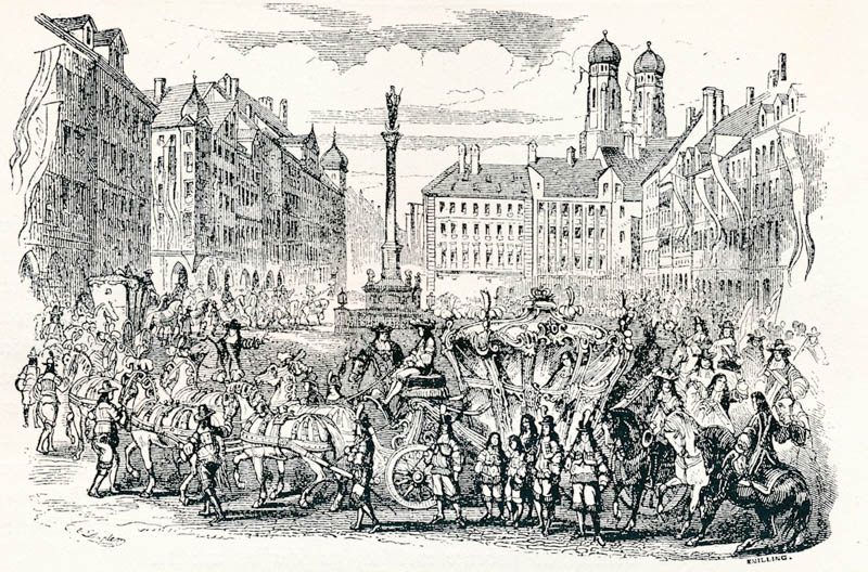 Der Festzug auf dem Mariernplatz