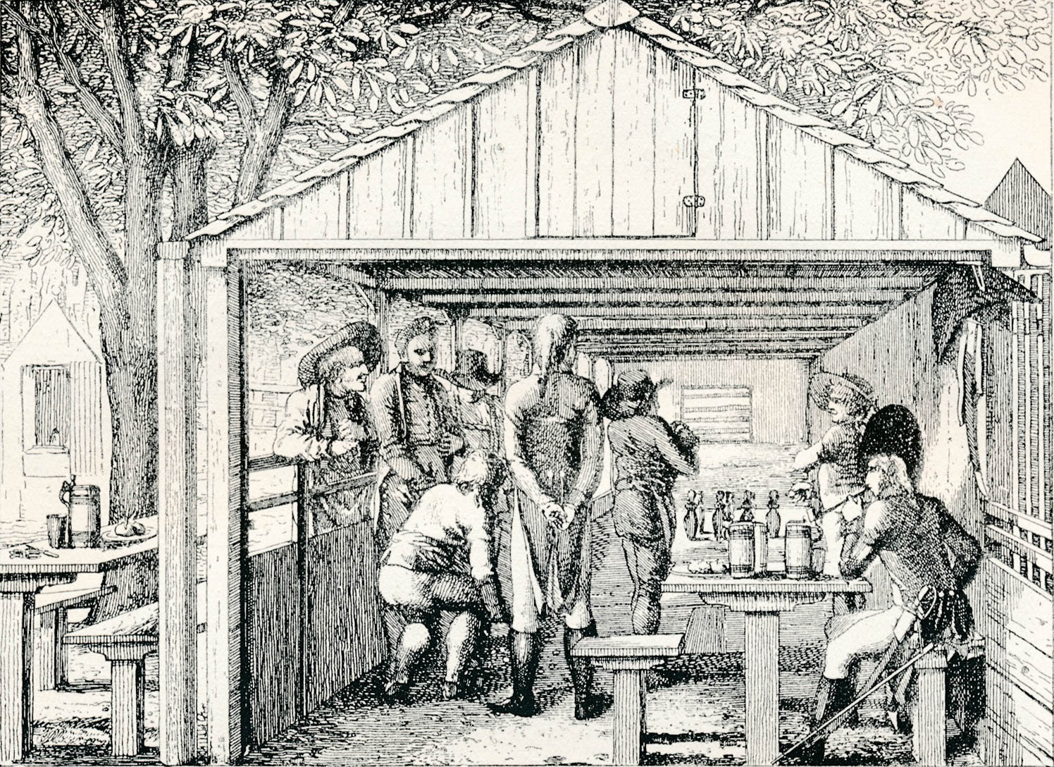 Kegelbahn des Arche Noe-Wirtsgarten an der Wurzerstraße