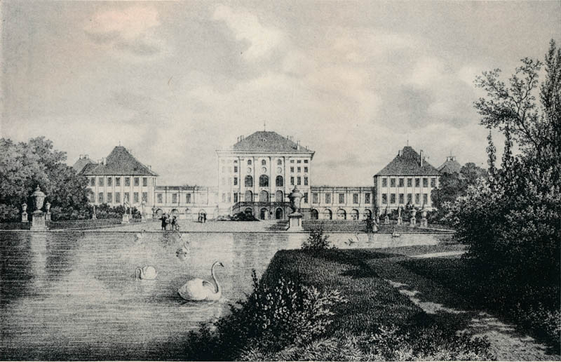 Schloß Nymphenburg bei München, Parkseite
