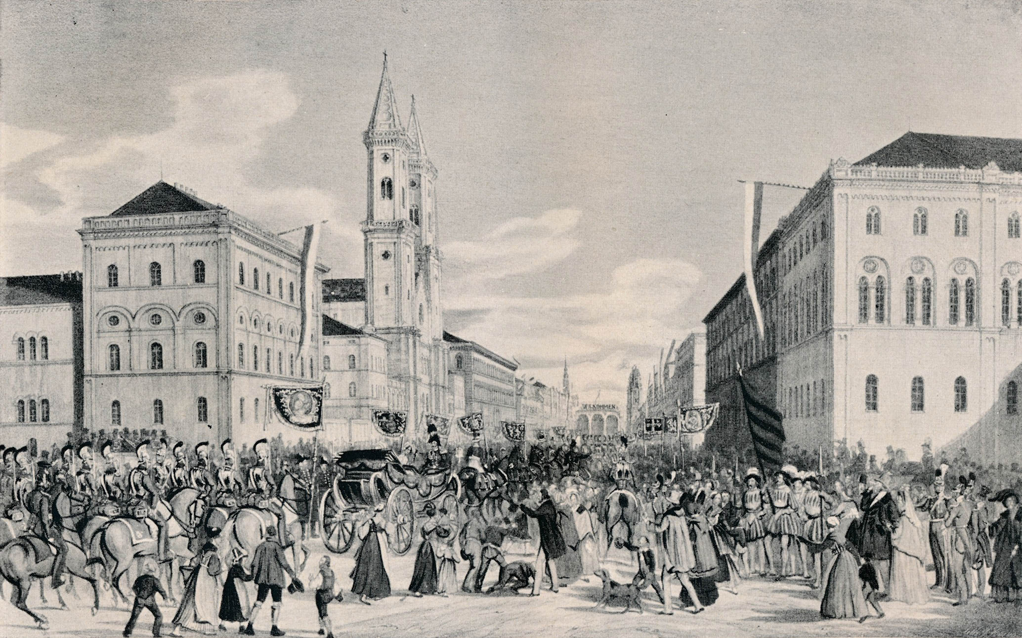 Feierlicher Einzug der Prinzessin Marie von Preußen in München