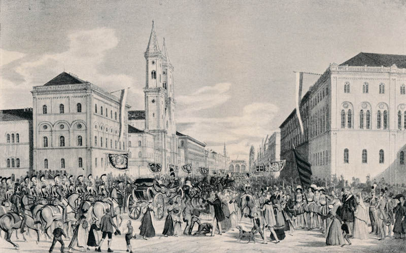 Feierlicher Einzug der Prinzessin Marie von Preußen in München