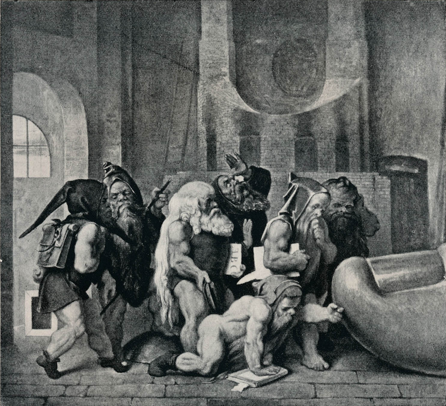 Gnomen vor der Zehe der Bavaria