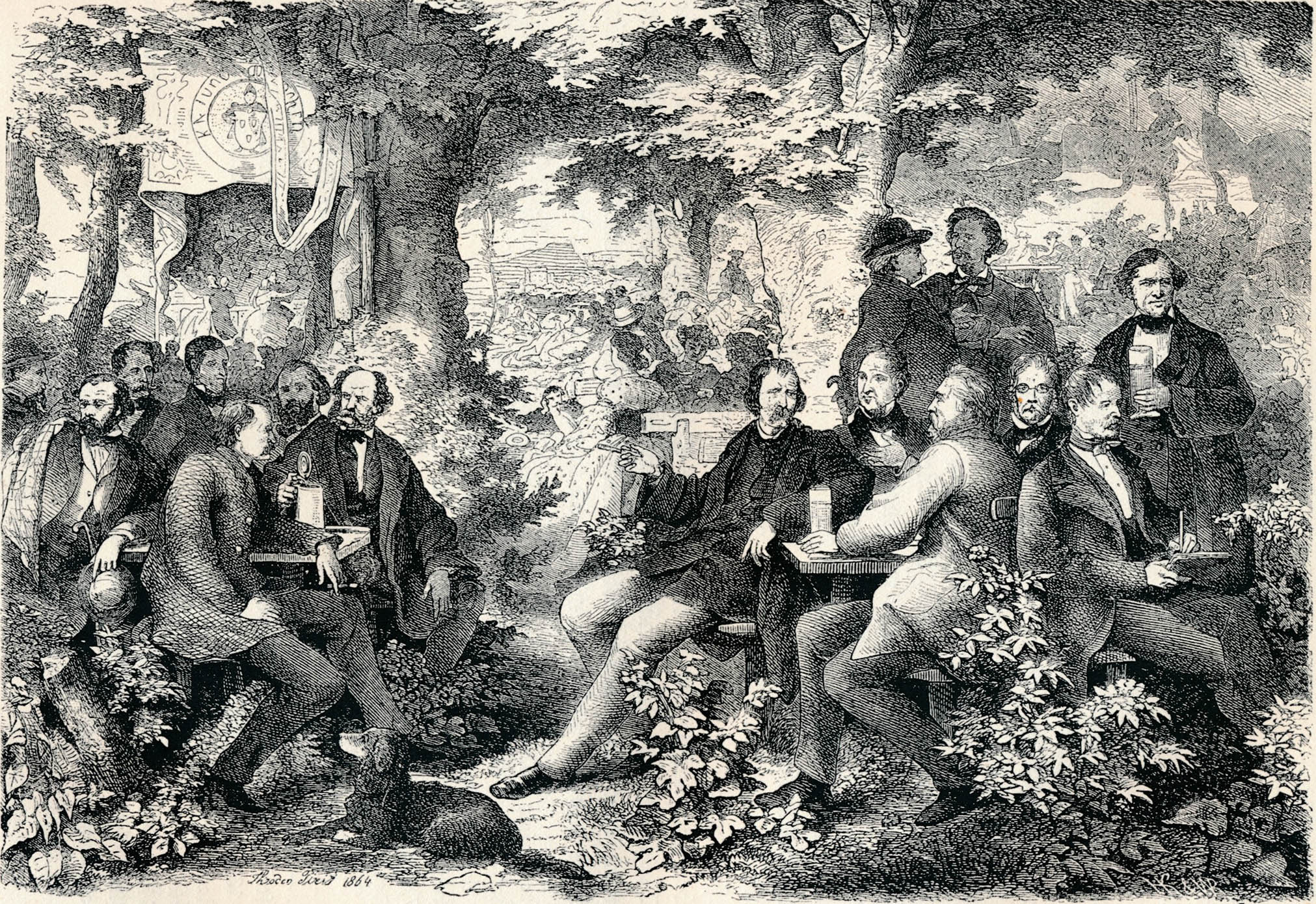 Münchner Künstler auf einem Maiausflug