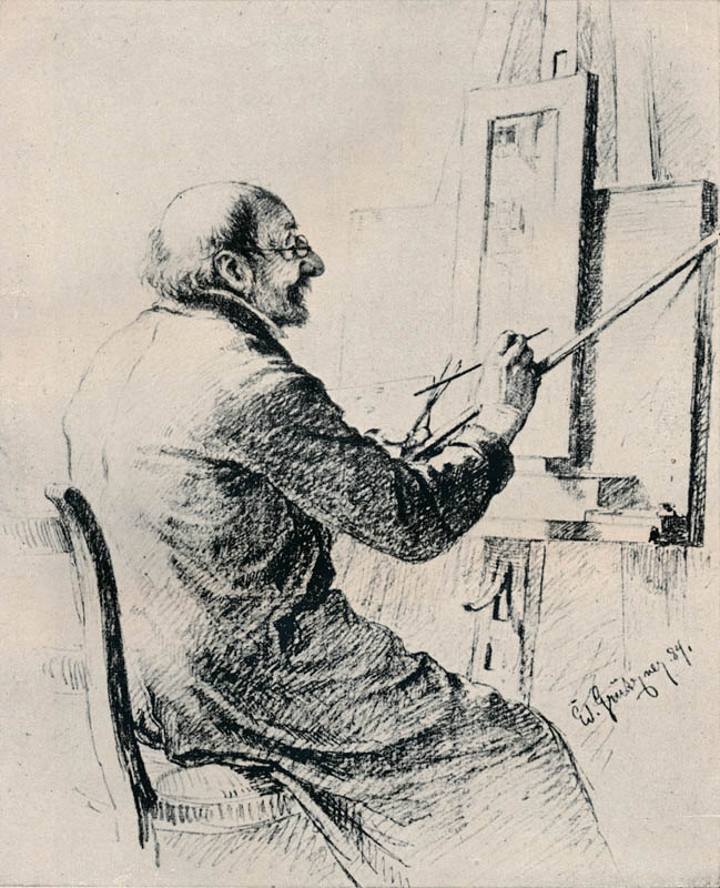 Karl Spitzweg an der Staffelei