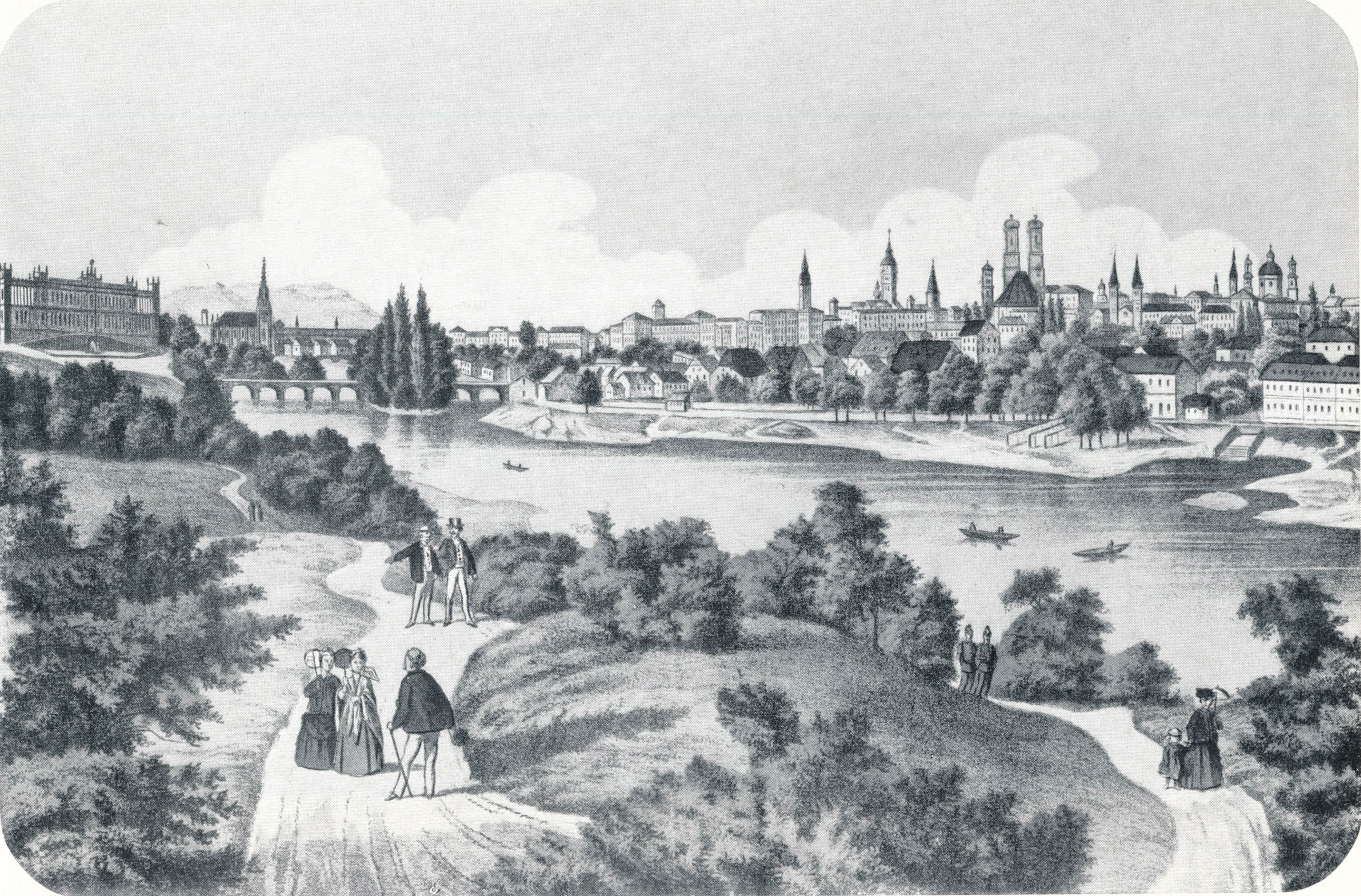 Stadtansicht von Bogenhausen aus