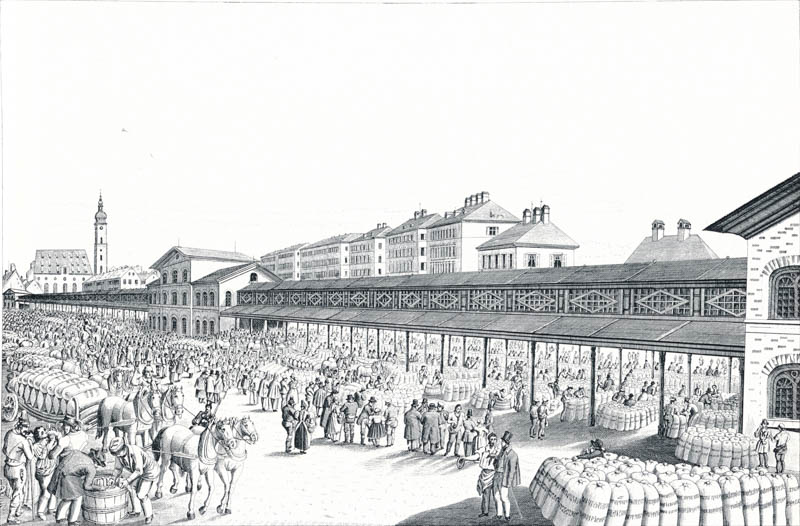 Schrannenhalle in der Blumenstraße