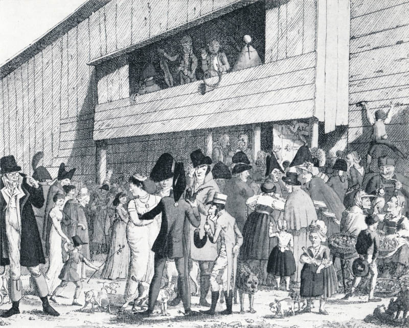 Das Schweiger-Theater vor dem Karlstor