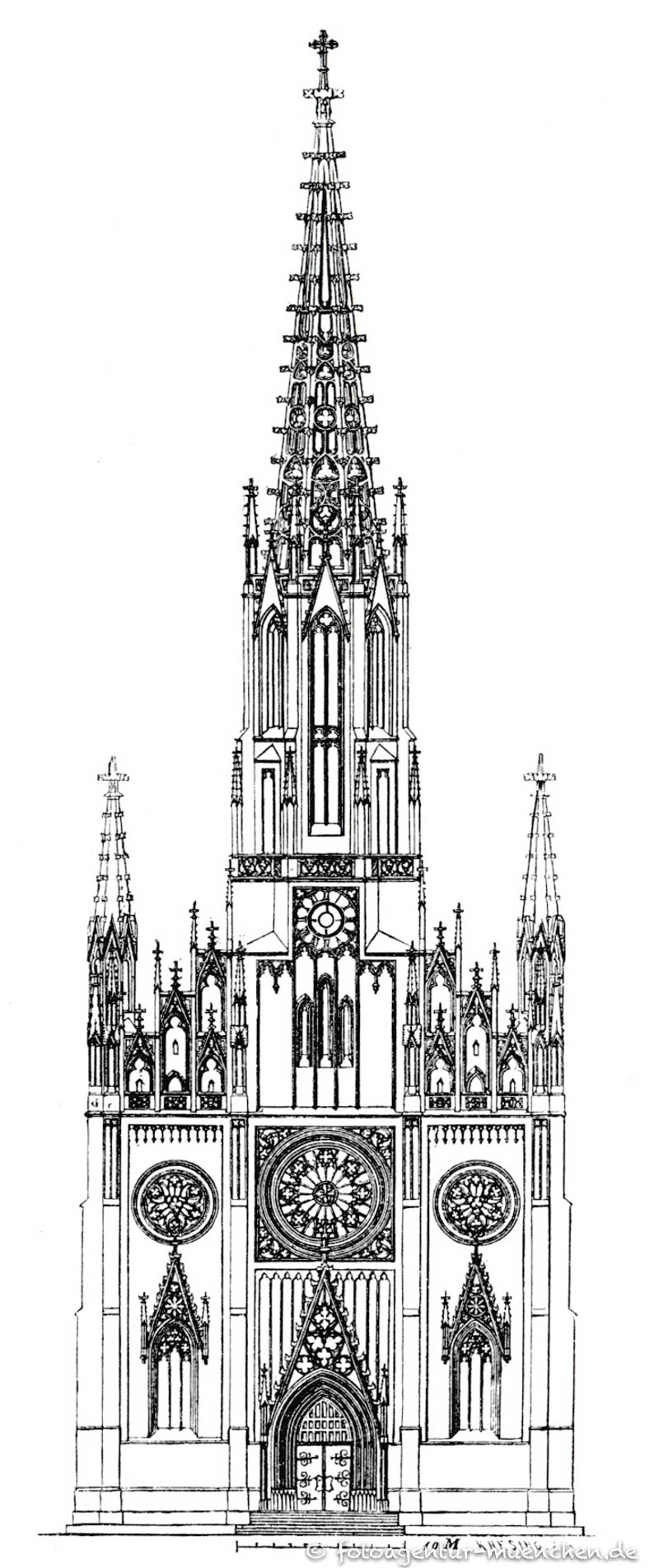 Die Mariahilf-Kirche in der Au. Frontansicht