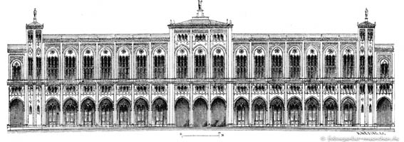  – Gebäude der k. Regierung von Oberbayern. Mittelteil der Facade