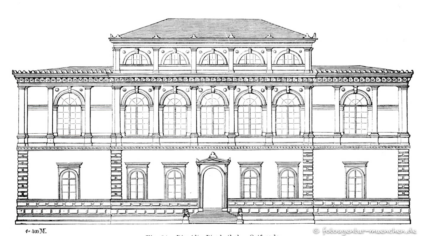 Die Alte Pinakothek. Ostfassade