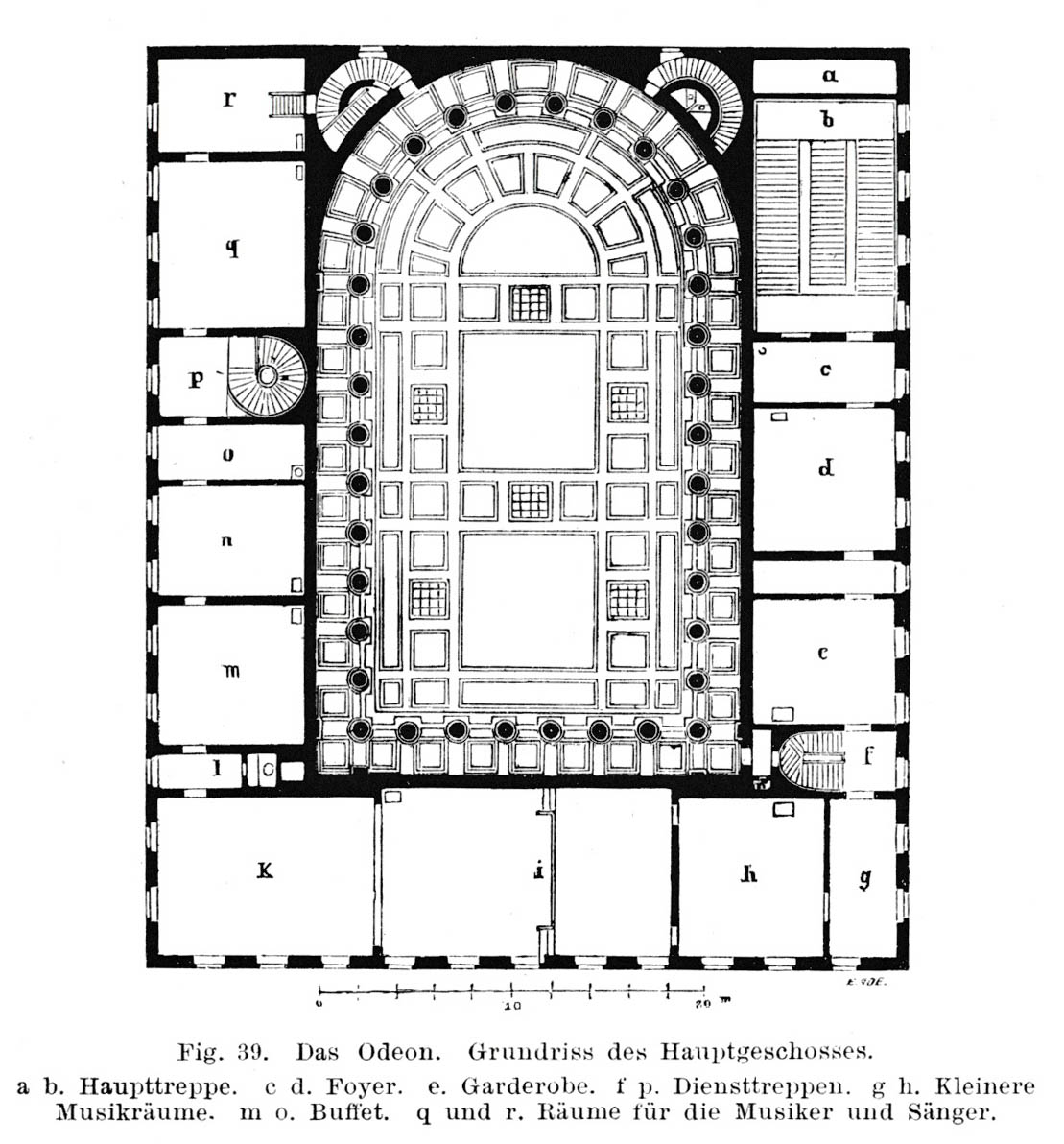 Das Odeon. Grundriss des Hauptgeschosses