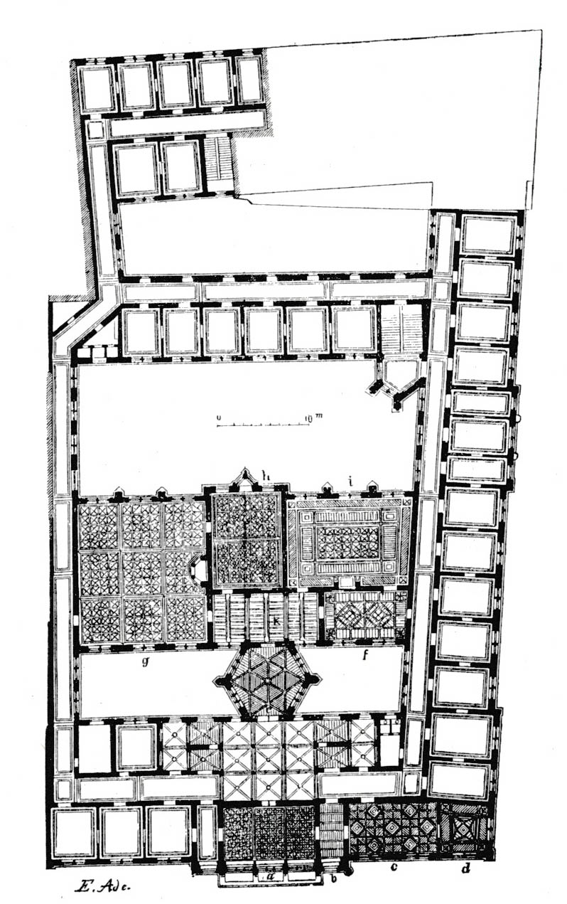Neue Rathaus. Grundriss des ersten Stockwerkes