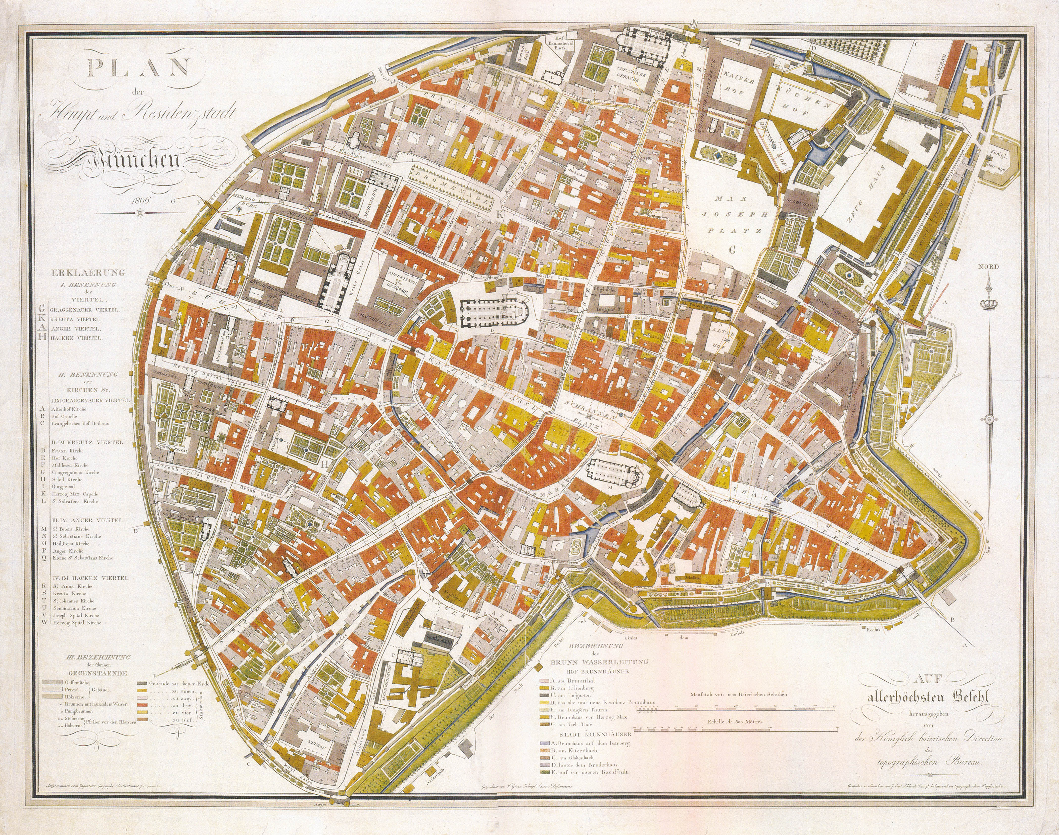 Plan der Haupt- und Residenzstadt München 1806