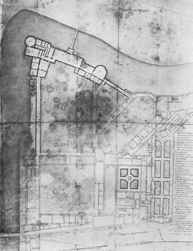 Plan der Residenz um 1620