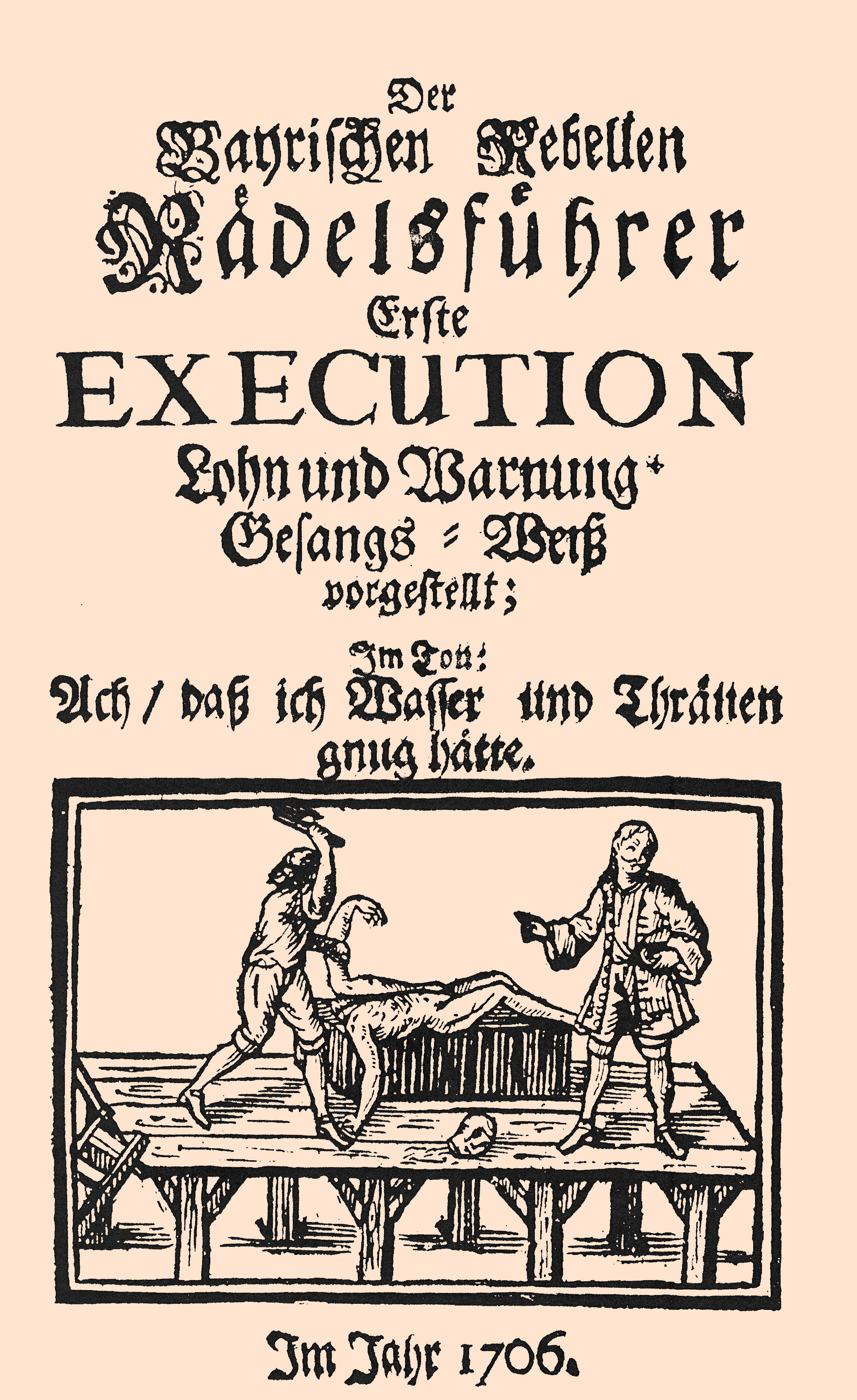 Flugblatt zur Exekution 1706