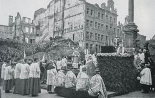 Wiedereinweihung der Mariensäule 1945